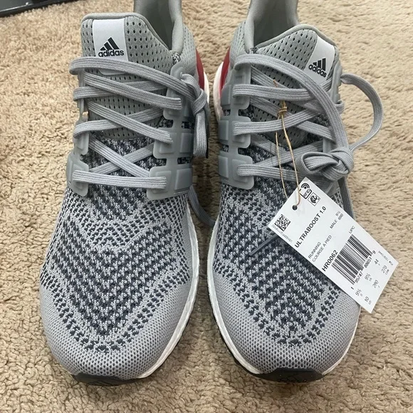 Adidas Ultraboost 1.O DNA Grey Scarlet Shoes - Picture 2 of 4